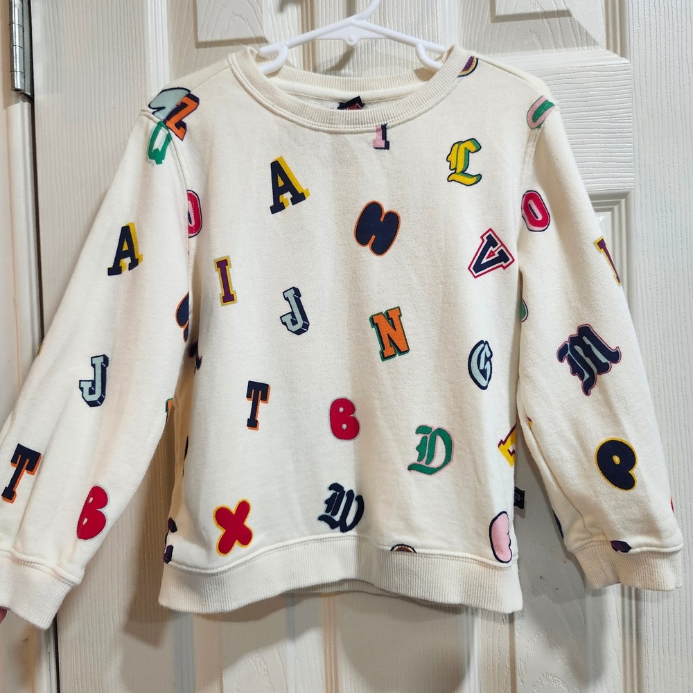 Rowing Blazers x Target Kids Alphabet Letter Print Sweatshirt Cream 4T